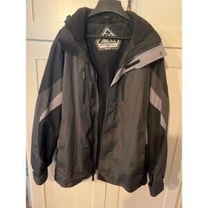 ZeroXposur Performance Jacket Men’s Large Black Gray Full Zip Water Resistant